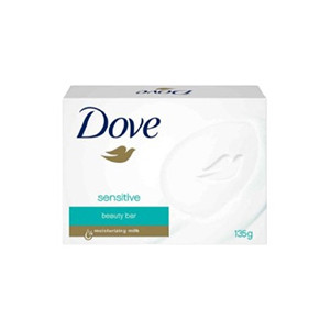 Dove Beauty Bar More Moisturizing Than Bar Soap Sensitive Skin With Gentle Cleanser for Softer Skin, Fragrance Free, Hypoallergenic 3.17 oz